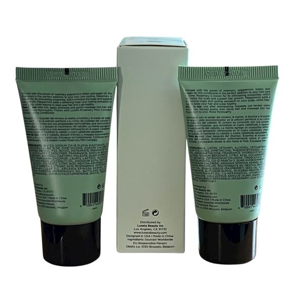 Luseta Rosemary Mint Complex Strengthening Shampoo + Conditioner Travel Size 1oz - Picture 3 of 5